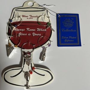 Wine tassels silver plated